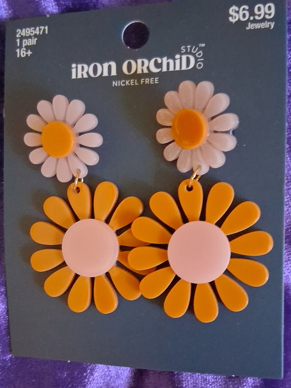 Iron Orchid Earrings
